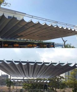 Alternative view of Bạt Xếp Lượn Sóng Che Nắng Quán Cafe